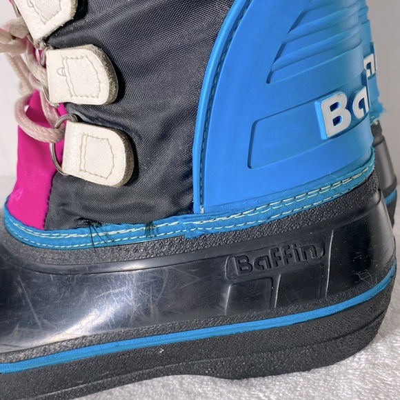 Vintage Baffin Black Pink Blue Winter Boots 11 - Picture 8 of 16